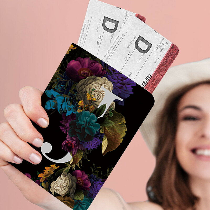 Passport Hülse ID Cred-Karte Karte Halter Schutz Abdeckung Flowerpaper Brief Drucken Passport Covers Pu Leder Wasserdicht Fall