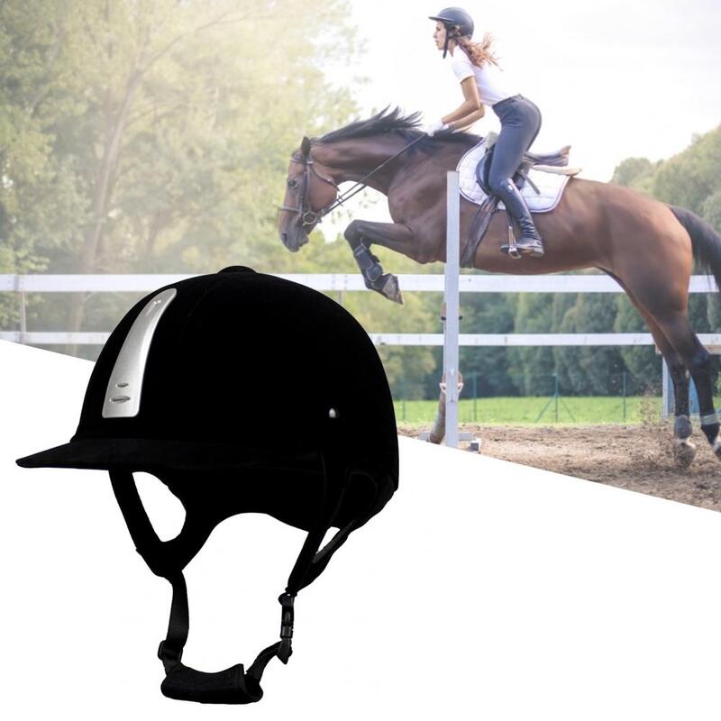 Unisex Equestrian Riding Helmet Horse Equipment Safety Gear Cycling Helmet Protection Caps Breathable Velvet Horse Riding Helmet