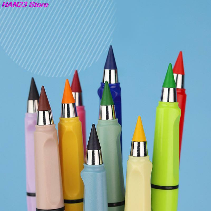 Pennino per matita con tecnologia a 12 colori sostituibile senza inchiostro accessori per la scrittura a matita HB cancelleria per schizzi d'arte forniture scolastiche Kawaii