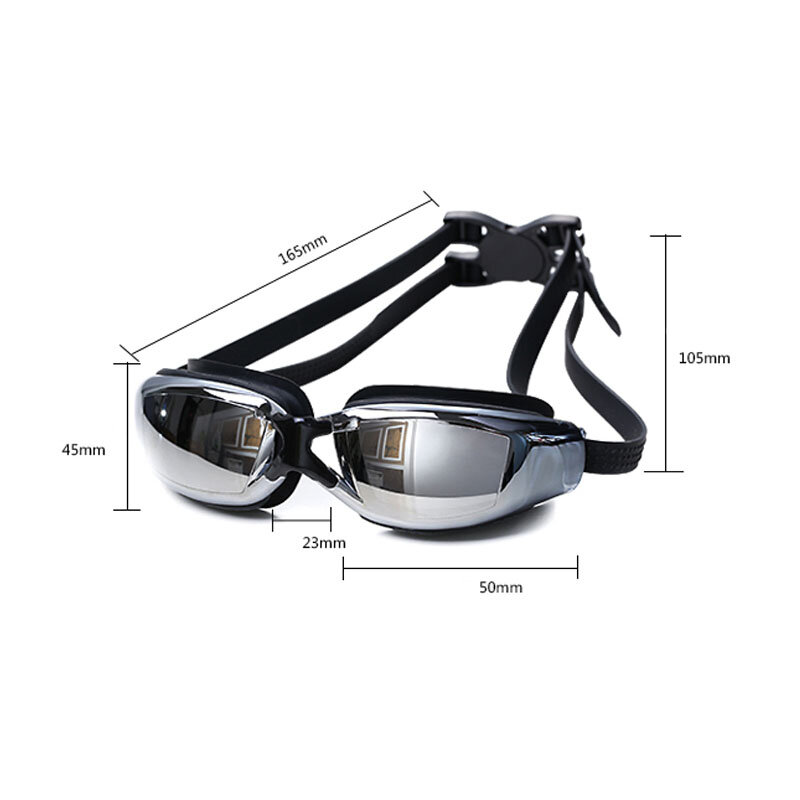 Óculos de natação miopia mulheres anti nevoeiro adultos prescrição profissional à prova dwaterproof água natação piscina óculos de mergulho óptico