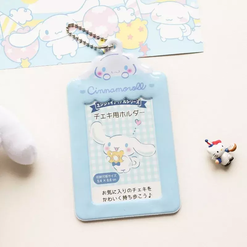Sanrio Hello Kitty Cinnamoroll Porta-Cartão Foto, Cartoon Fashion, Mini Pasta Álbum, 3 Polegadas Capa, Minha Melodia, Kawaii