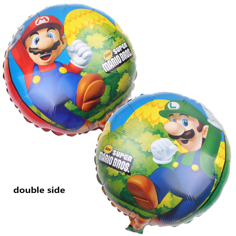 Marioed Super Bro globos decorativos para fiesta de cumpleaños, suministros de fiesta de niño, Baby Shower, Globo de látex de aluminio familiar