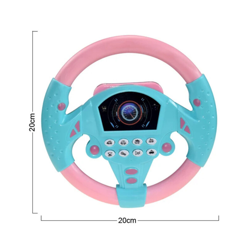 Symulacja dla dzieci kierownica zabawka 360 ° rotacja jazdy symulator maszyny wczesnej edukacji z lekkim zabawki dźwiękowe dla dzieci