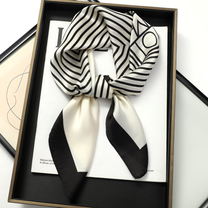 Шарф женский Шелковый, квадратный брендовый платок для офисных работников, для официанток, для стюардесс, 70 х7 см