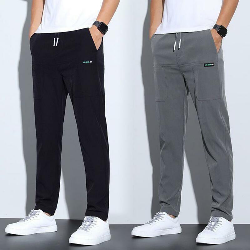 Soft Touch Trousers Men Casual Trousers High Waist Men's Casual Pants with Reinforced Pockets for Business for Work for Spring