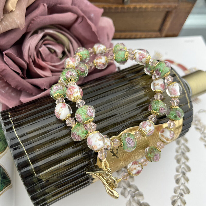Vintage Temperament wykonane ręcznie wyszywane koralikami paciorki szklane naszyjnik dla kobiet dziewczyna prezent impreza Choker biżuteria hurtowa