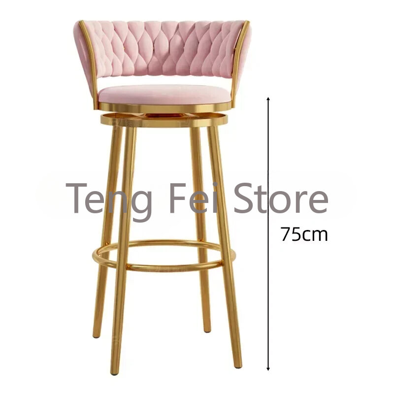 Design moderno Cadeiras altas de bar para cozinha, banqueta de luxo, Nordic Living Room Stool, Mobília ao ar livre, SR50BC