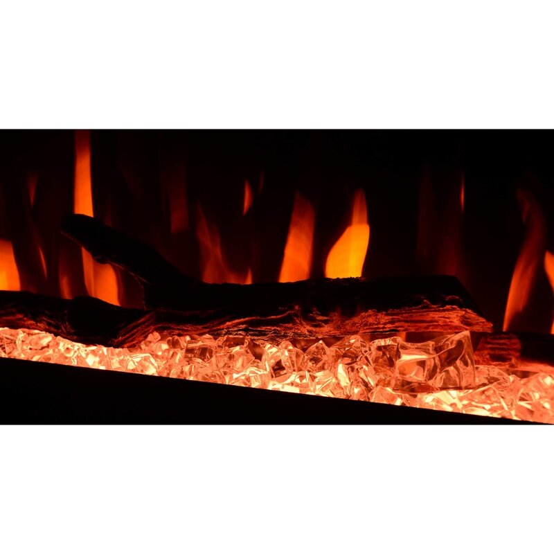 暖炉-スマート電気暖炉,新しい2023®WI-fi対応壁埋め込み、42"