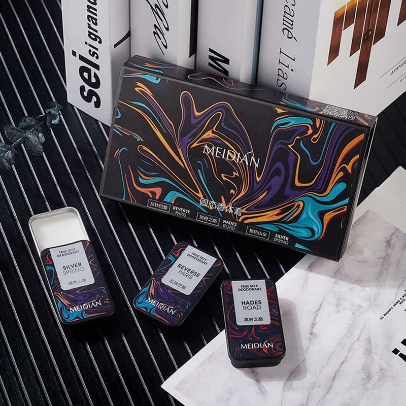3 Pieces Pheromones Colónia Sólida Natural Perfume Conjunto Não-Alcoólico Caso Portátil Design Scents Para Homens E Mulheres