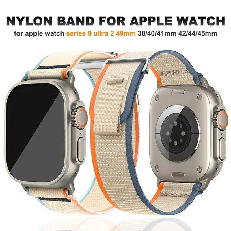 Trail Loop Band for Apple Watch Ultra 2 49MM Strap 44mm 40mm 41mm 42mm Correa Bracelet for IWatch Series 9 8 7 6 5 Se 45mm Strap