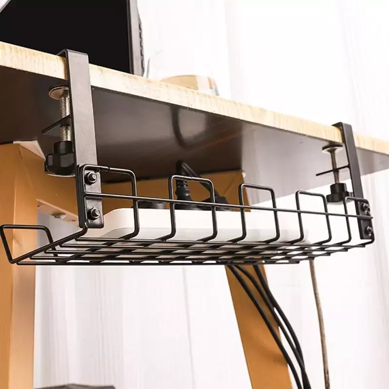 Veranstalter Tisch Kabel regal Lagerung Metall Stanz management nach Hause kein Tablett Büro Draht Zubehör unter