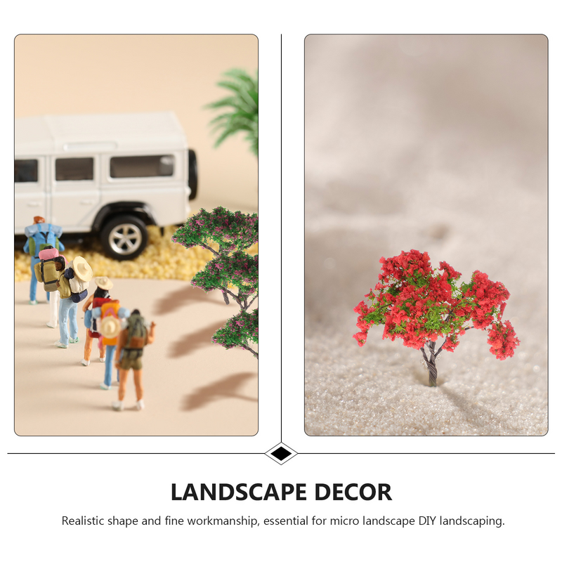 20pcs Miniature Tree Models DIY Plant Plantation Craft Landscape Ornament