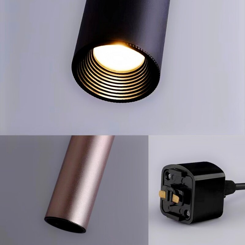 Lámpara de araña LED de tubo largo simple, lámpara de barra nórdica, 7W, 9W, 12W, para escritorio frontal, sala de estar, comedor, mesita de noche, 110V-220V, iluminación interior