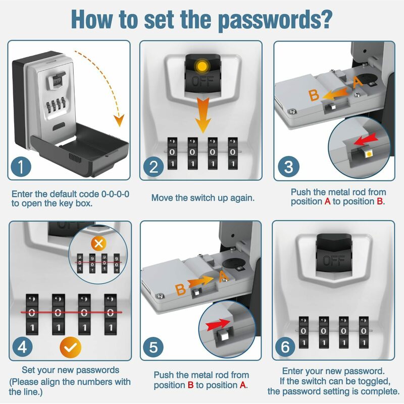Lumineszenz schlüssel box mit wasserdichtem Nachtsicht haken Passwort Keylock hängen Outdoor-Diebstahls icherung Metalls chl üssel Safe