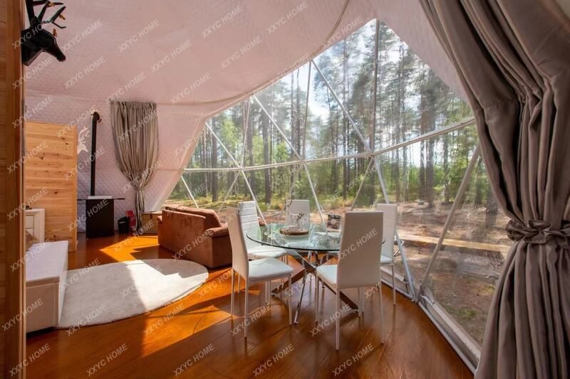 Геодезический купол, теплица, палатка для отдыха на отдыхе, на открытом воздухе, Гламурная круглая палатка, прозрачное звездное небо, роскошный купол для отеля