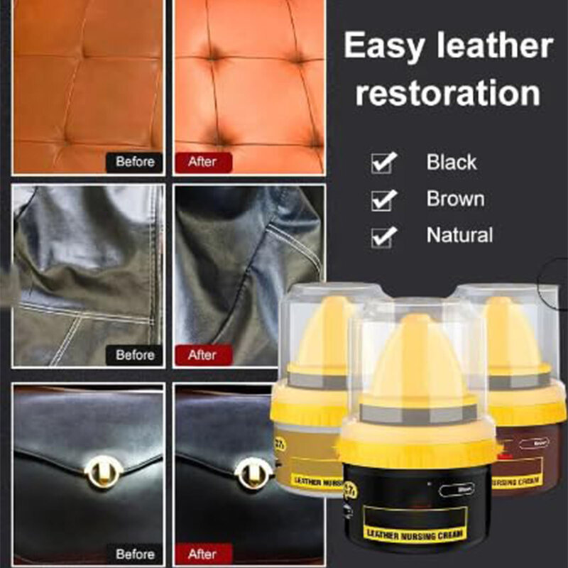 Leather Repair Cream Liquid Shoe Polish Protects Leather from  and Scratches for Leather Shoes Sofa Seat Renovation