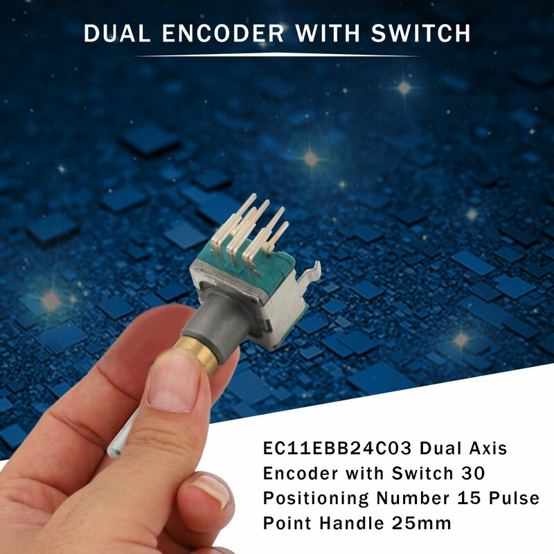 Ec11ebb24c03 Dual Axis Encoder Met Schakelaar 30 Positionering Nummer 15 Puls Point Handgreep 25Mm