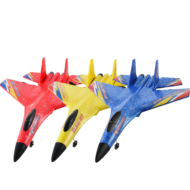 SU-27 Controle Remoto Planador Fighter RC Aviões, Avião Drones, Aeronaves de Espuma EPP, Hobby Toys para Crianças, Menino, Presente Infantil, 2.4G