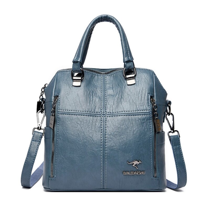 Высококачественный однотонный кожаный рюкзак, женская сумка через плечо, многофункциональный дорожный рюкзак, школьные сумки для девочек, рюкзак, Mochila