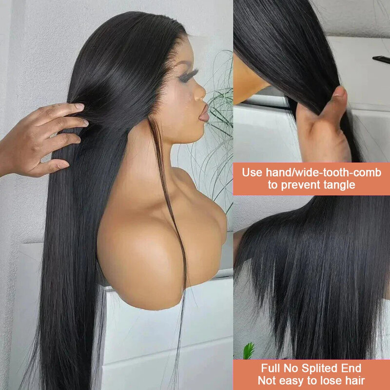 شعر مستعار بدانتيل أمامي مستقيم للنساء ، شعر ريمي برازيلي ، شعر بشري 13 × 4 ، 13 × 6 دانتيل عالي الدقة ، عظم