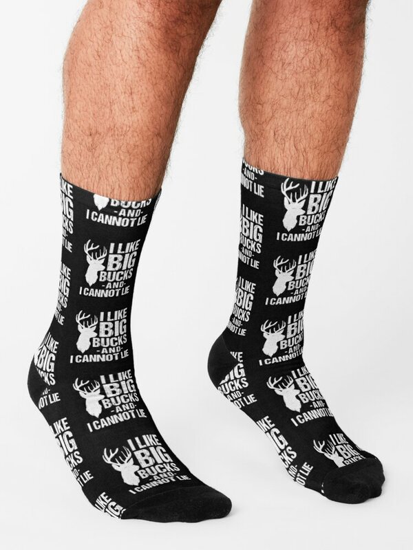 I like Big Bucks funny hunting gift for Deer hunters Socks fashionable Christmas Men Socks Women's