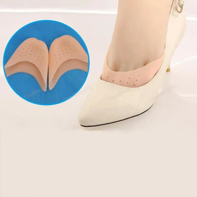Toe protection Forefoot Pads Silicone Insoles Comfortable Shoe Pad Pain Relief Silicone Non-slip Shoe Insole for Women Foot Care