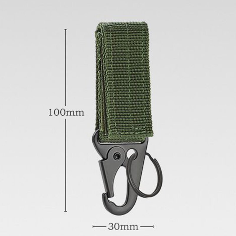 1 pz moschettone serratura moschettone 100x30mm Nylon gancio chiave militare fibbia cintura sistema di sospensione per campeggio attività all'aperto