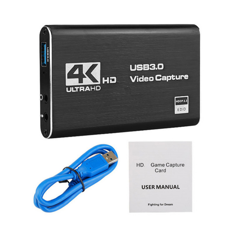 4K HDMI-compatible USB 3.0 Video Capture Card 1080P 60fps HD Video Recorder Grabber For OBS Capturing Game Card Live