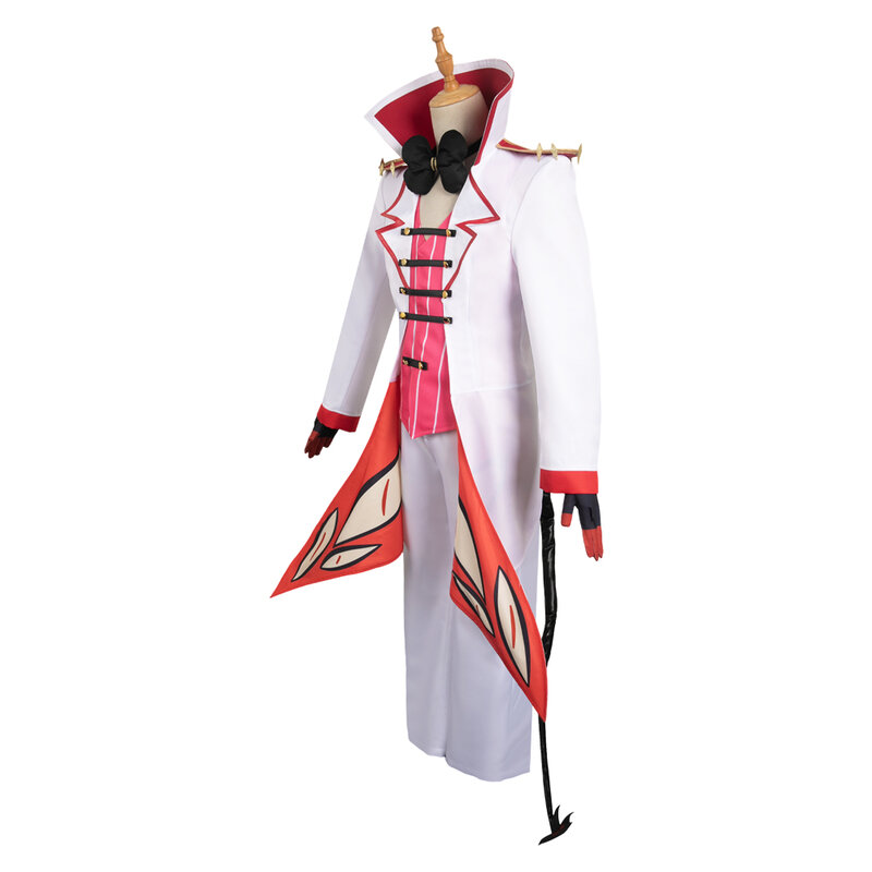 Мужской костюм-Униформа Lucifer, парик, куртка, брюки, перчатки, галстук для мужчин, костюм для карнавала на Хэллоуин