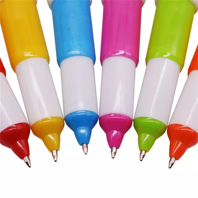 قلم حبر جاف ملون برسوم كرتونية ، قلم كبسولة إبداعي ، مستلزمات مدرسية ، شمع ، قلم نمط لطيف ، هدية
