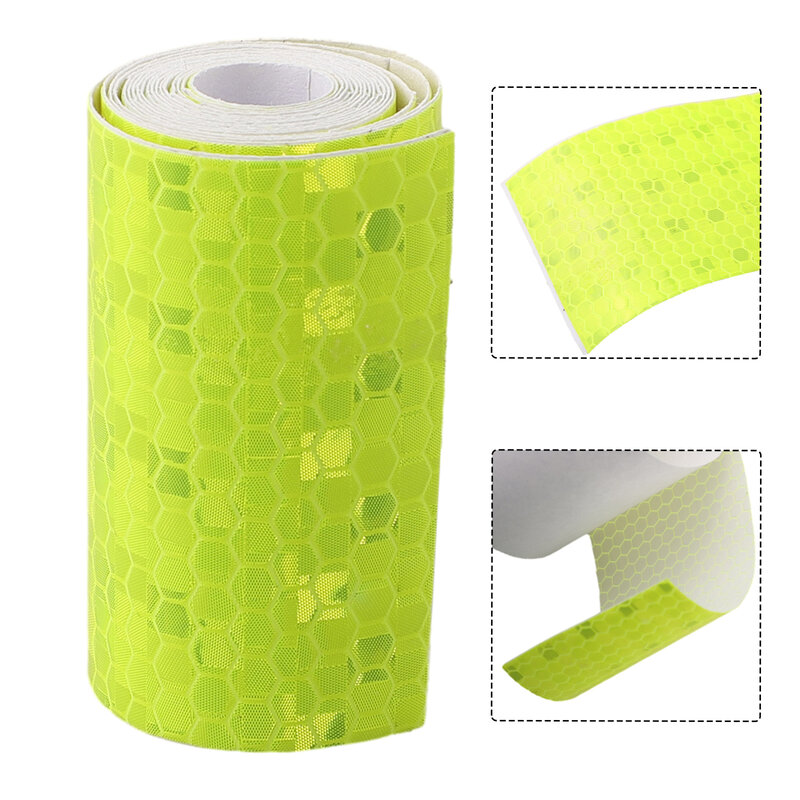 Stickers Warning Strip Reflective Film Reflector Tape Warning Light 1 Roll 1M*5CM Conspicuity Practical Durable