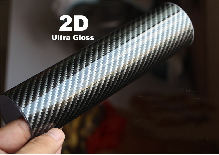 Super qualität Ultra Gloss 5D Carbon Fiber Vinyl Wrap Große Textur Super Glänzend 5D Carbon Film Mit Größe 50cm * 150cm/200cm/300cm