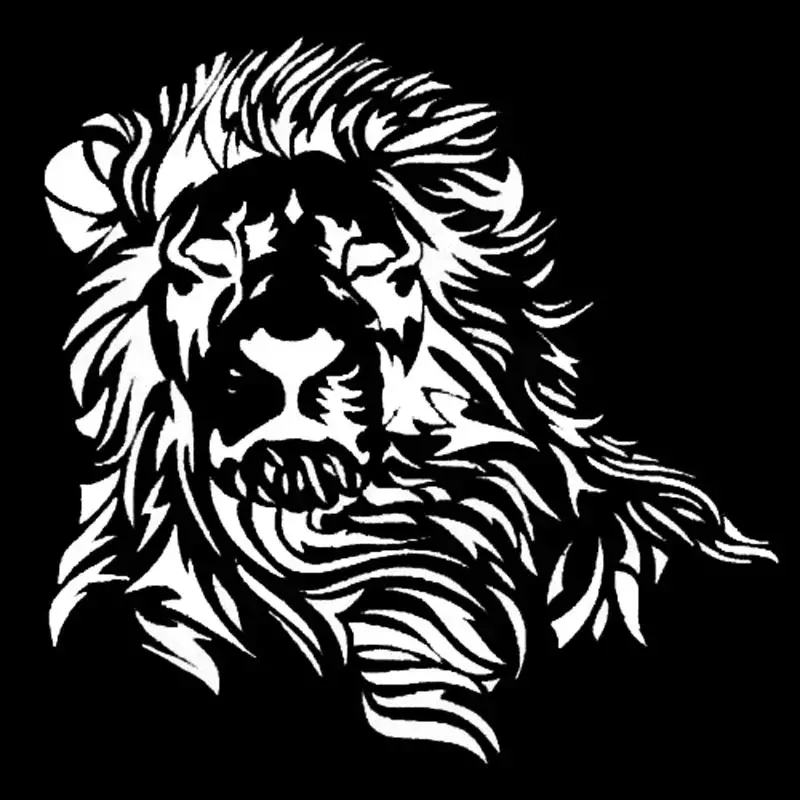 Car Sticker Funny Wild and Mighty Lion Western Style PVC Waterproof and Sunscreen Auto Decal