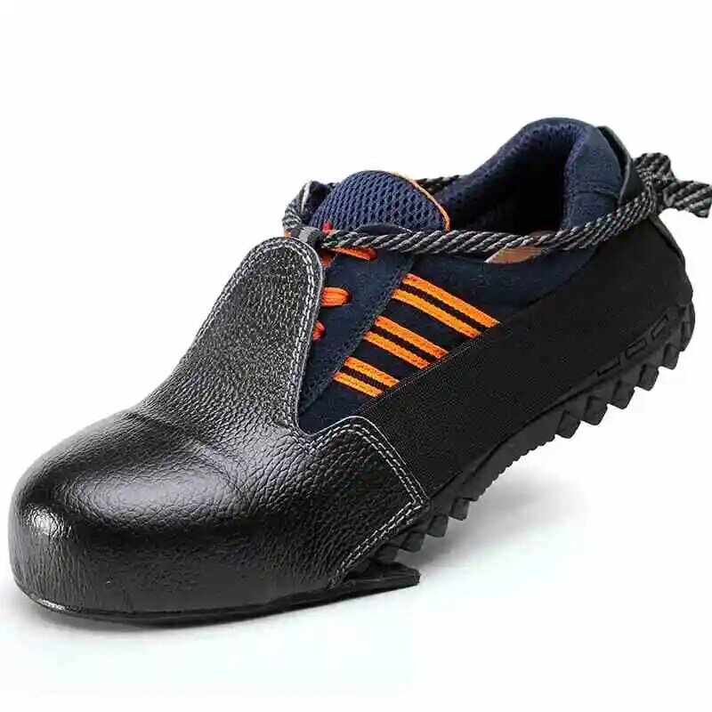 Универсальные стальные колпачки на носок, защитная обувь из натуральной кожи для работы, защитная обувь