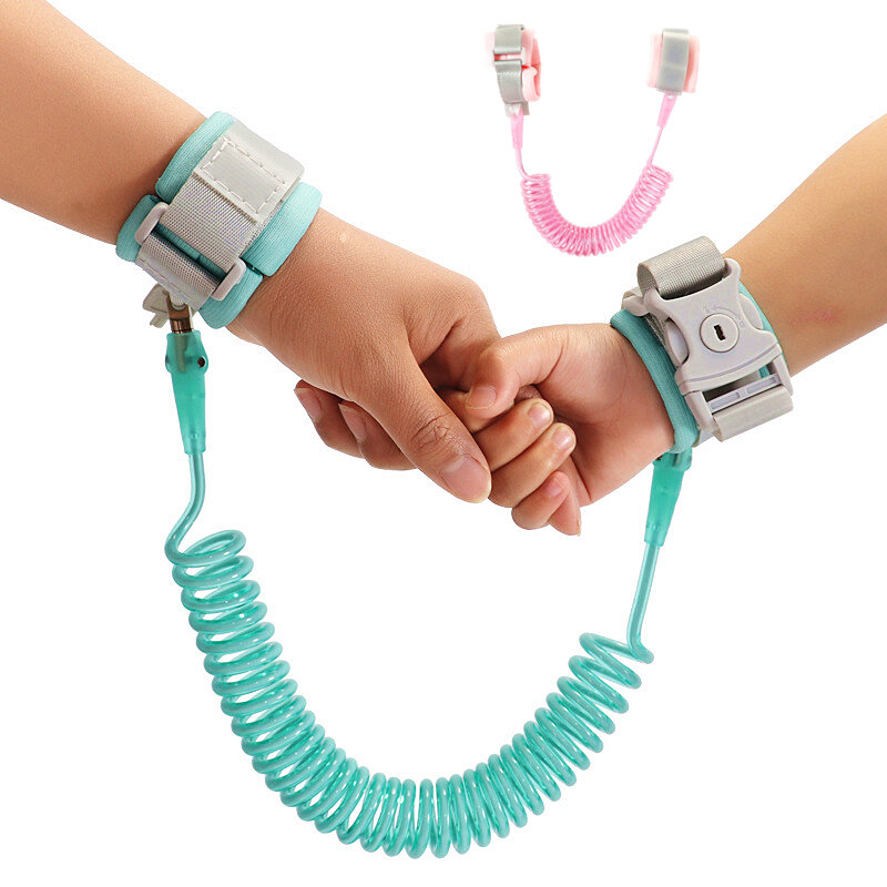Imbracatura da passeggio di sicurezza per bambini collegamento da polso regolabile cinturino Anti-smarrimento per bambini cintura da polso con corda di trazione a mano da passeggio all'aperto