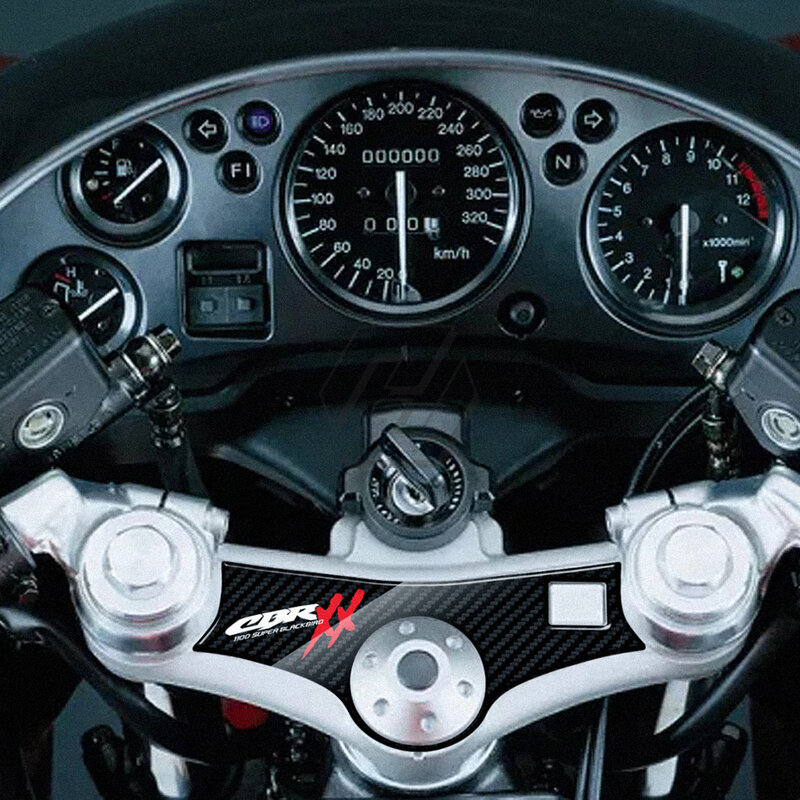 Xe Máy Carbon Nhìn Decal Miếng Lót Ba Cây Đầu Kẹp Trên Mặt Trận Cấp Miếng Dán Cho Xe Honda CBR1100XX 2002-2006