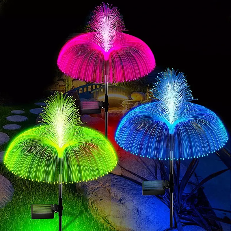 Słoneczne oświetlenie LED meduzy Dekoracja ogrodowa Światło trawnika 7-zmiana koloru Wodoodporny wystrój patio na podwórku Słoneczna lampa kwiatowa