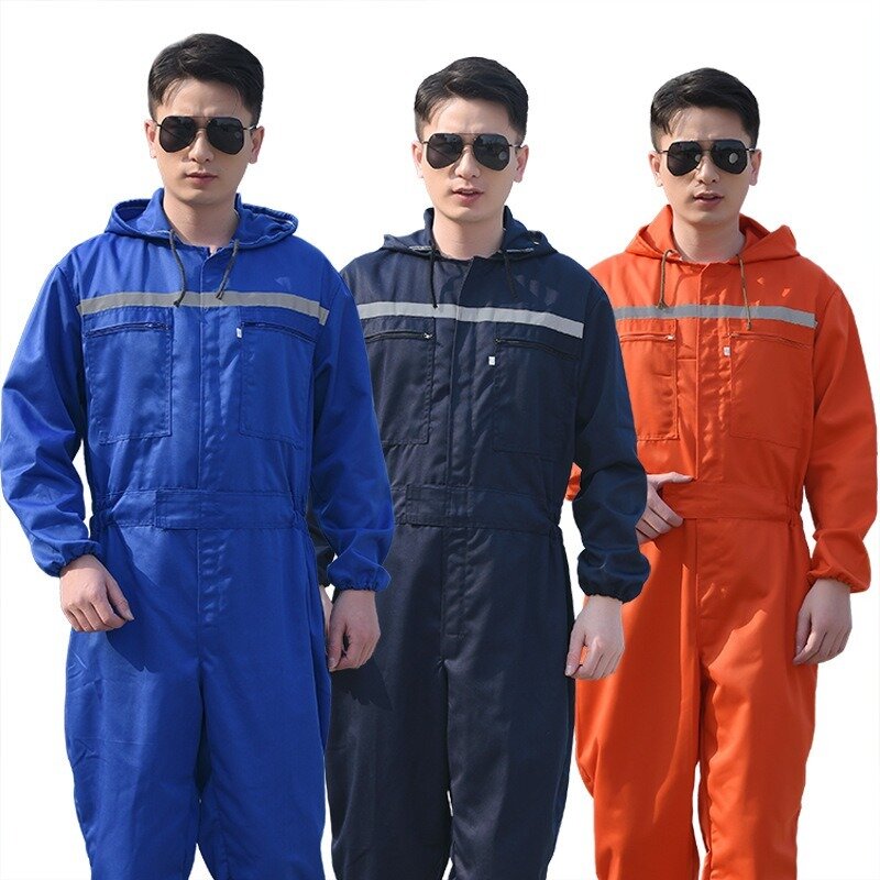 2024 New Long-sleeved Conjoined Men's and Women's Auto Repair Suits Anti-fouling and Dirt-resistant Work Clothes Uniforms M-4XL