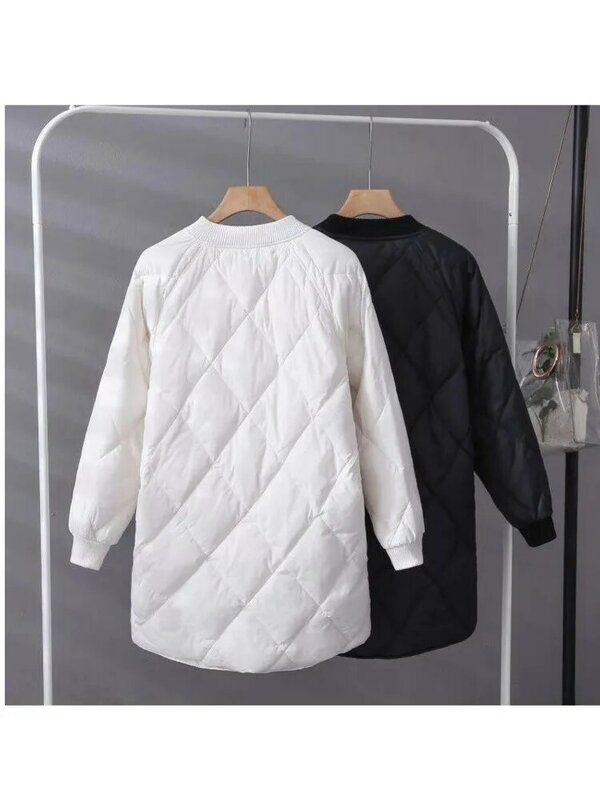여성용 면 패딩 코트 파카 다운 겨울 재킷, 길고 두꺼운 따뜻한 코트, 푸퍼 아우터 재킷, 2023 봄 가을 겨울