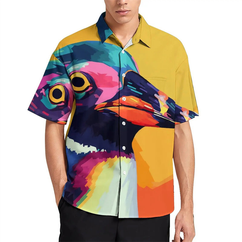 Camisas com estampa gráfica pinguim masculina, top 3D bonito, Spheniscidae, moda vintage, blusas engraçadas, top de verão, novo