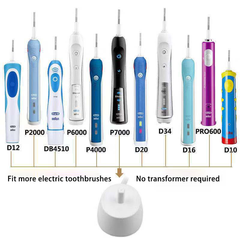 Draagbare Elektrische Tandenborstel Charger Eu Plug Vervanging Tandenborstels Oplaadstation Standhouder Adapter Voor Braun Oral B Serie