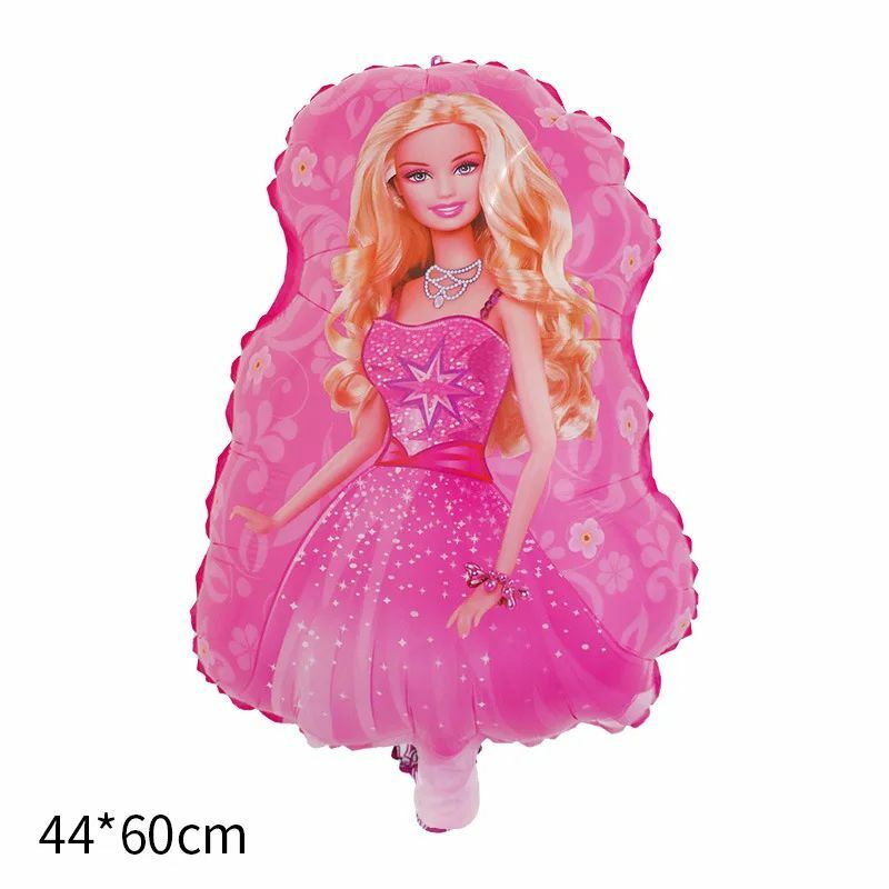 Ballons de Barbie en Film Aluminium pour Fille, Rose, Décoration de ixd'Anniversaire, Figurine Anime Kawaii, Roadster, Fourniture de Cadeaux pour Enfants