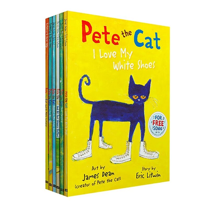 Buku gambar kucing Pete mahakarya anak-anak tidak belajar cerita bahasa Inggris