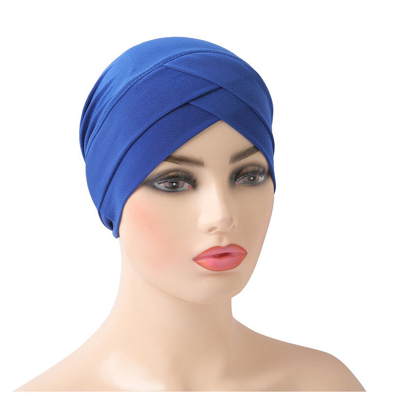 Модная Хрустальная льняная двухслойная шапка с полным покрытием и перекрестным дном головной убор арабский шарф шапка мусульманская молитвенная Нижняя шапка