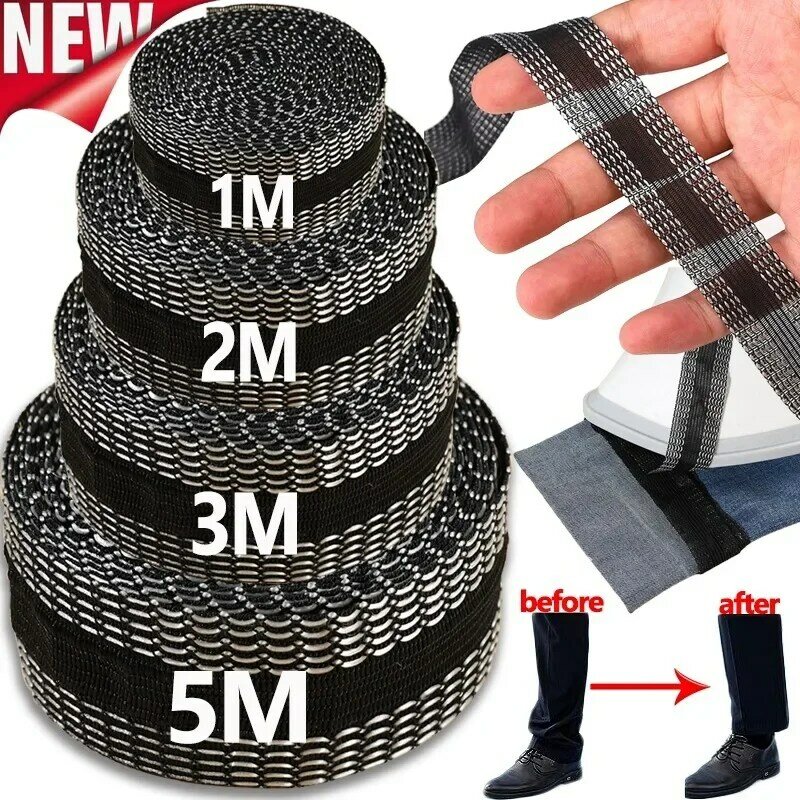 5/1M Self-Adhesive Pants Edge Shorten Paste Hemming Iron On Pants For Jeans Clothes Length Shorten Tape DIY Sewing Accessories