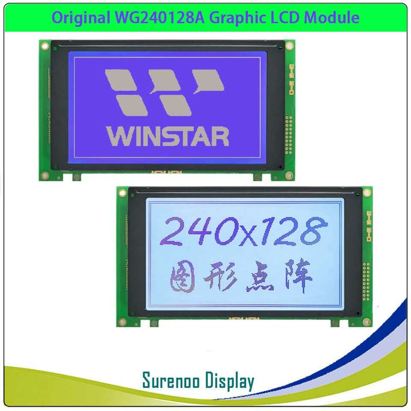 Original Replacement WinStar WG240128A TLX-1741-C3M NHD-240128WG-ATFH-VZ 240128 240*128 Graphic LCD Module Display Screen Panel
