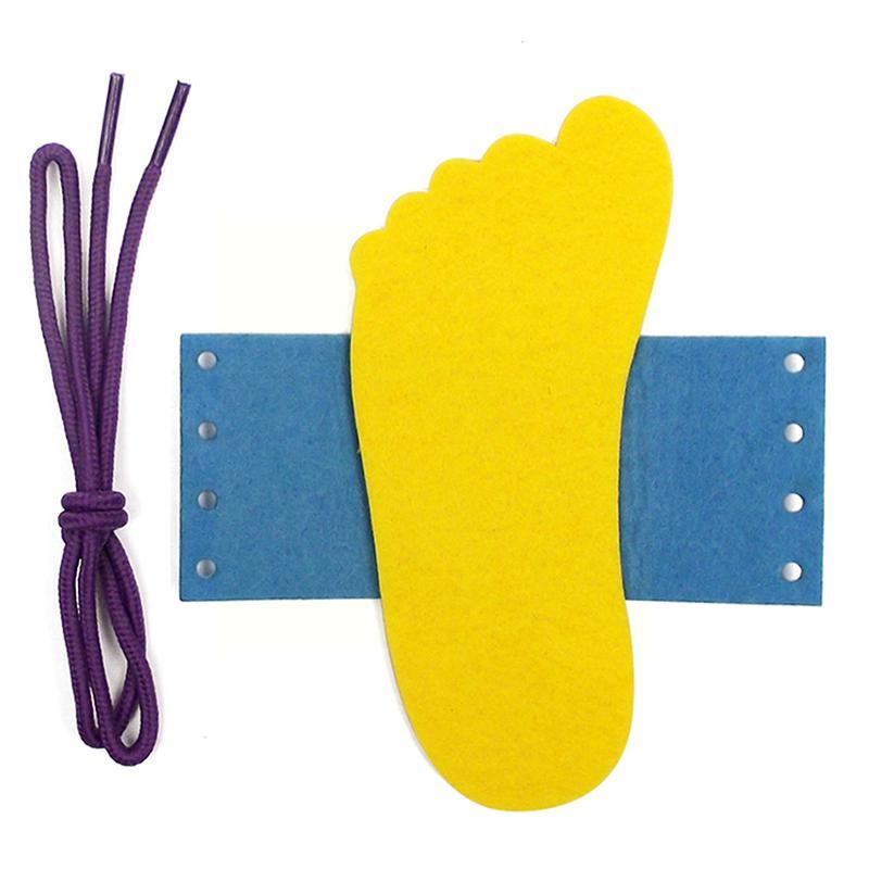 เชือกผูกเชือกรองเท้าสำหรับฝึกเล่นทำมือเด็กอนุบาลช่วยโฮมบอร์ดการศึกษาของเล่นปริศนา I0x1สอนเล่น