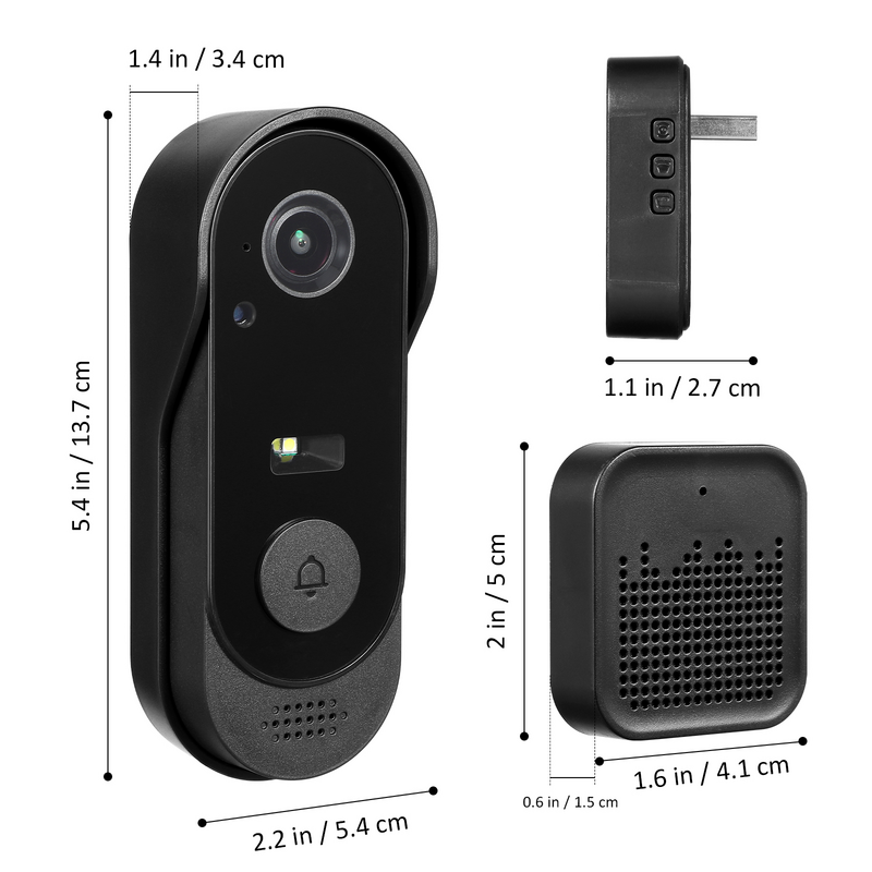Timbre inteligente inalámbrico para el hogar, timbre con Sensor humano, con cámara de vídeo