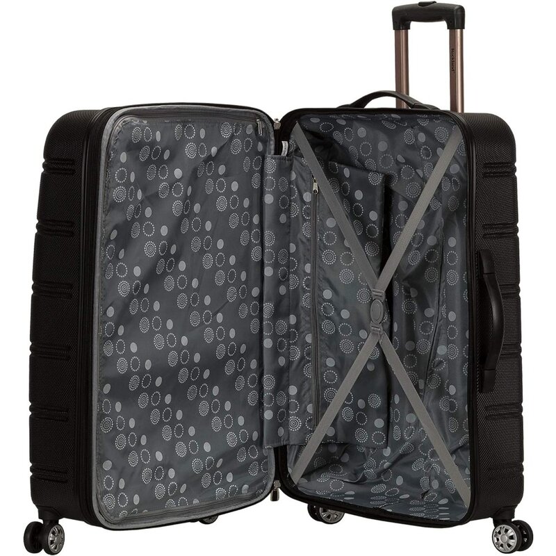 Victoria Hardside Expansível Spinner Roda Conjuntos de bagagem, preto, 3 Piece Set, 20, 24, 28