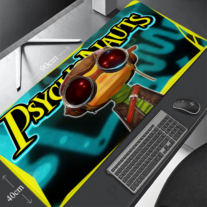 Psychonaut alas Mouse Aksesori Game alas Game alas tetikus Xxl alas meja Deskmat Gamer Mause Anime bantalan kantor Pc Desktop besar